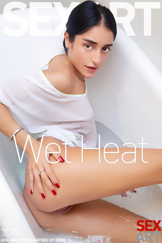 On the magazine cover of Wet Heat SexArt is uplifting Ara Mix